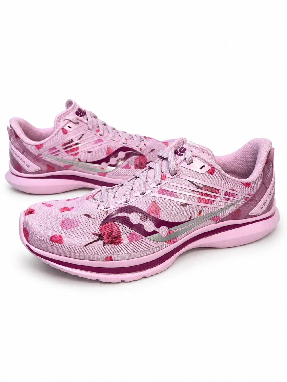 Saucony Kinvara 12 Floral Pink Purple Running Shoes Men’s 7